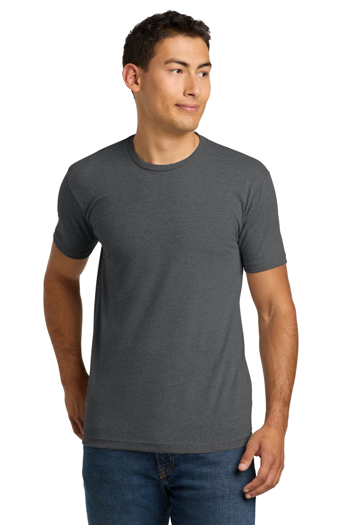 Next Level Apparel Adult CVC Tee. NL6210 - Heather Heavy Metal
