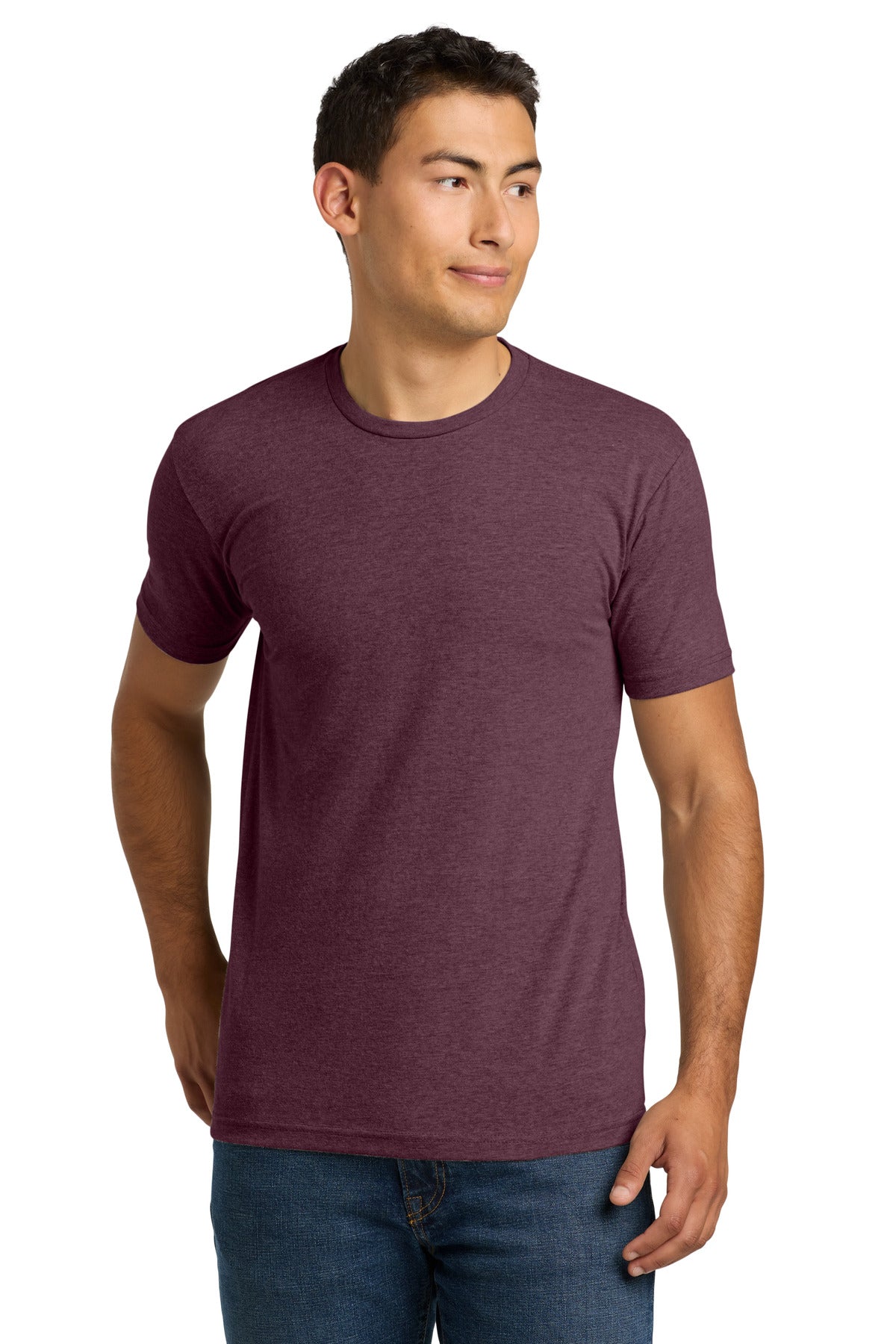 Next Level Apparel Adult CVC Tee. NL6210 - Heather Maroon