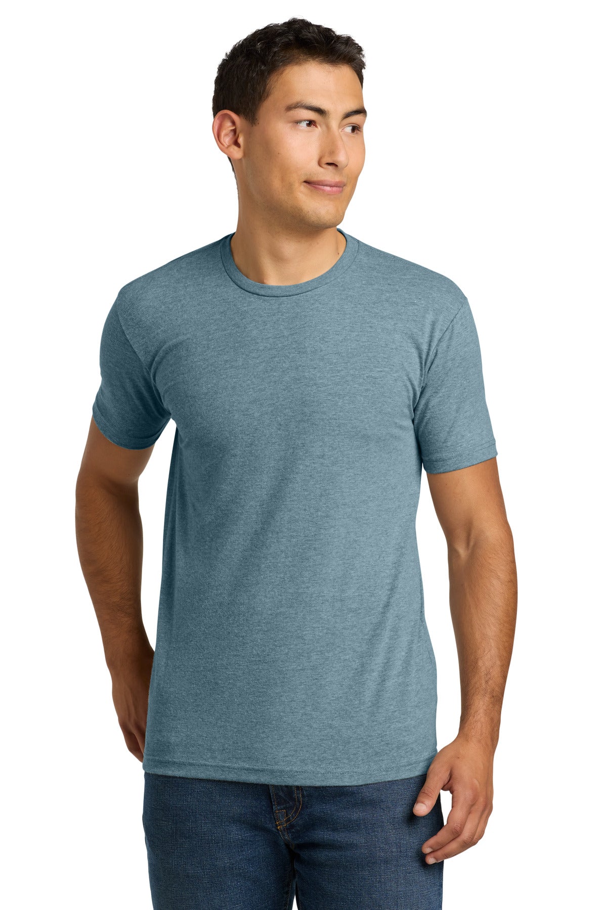 Next Level Apparel Adult CVC Tee. NL6210 - Heather Slate Blue