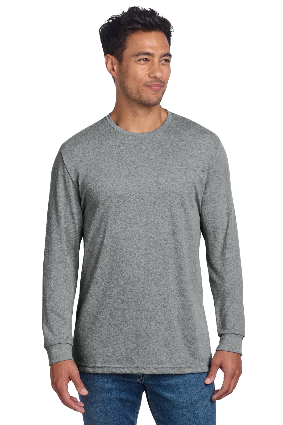 Next Level Apparel Adult CVC Long Sleeve Tee NL6211 - Dark Heather Grey