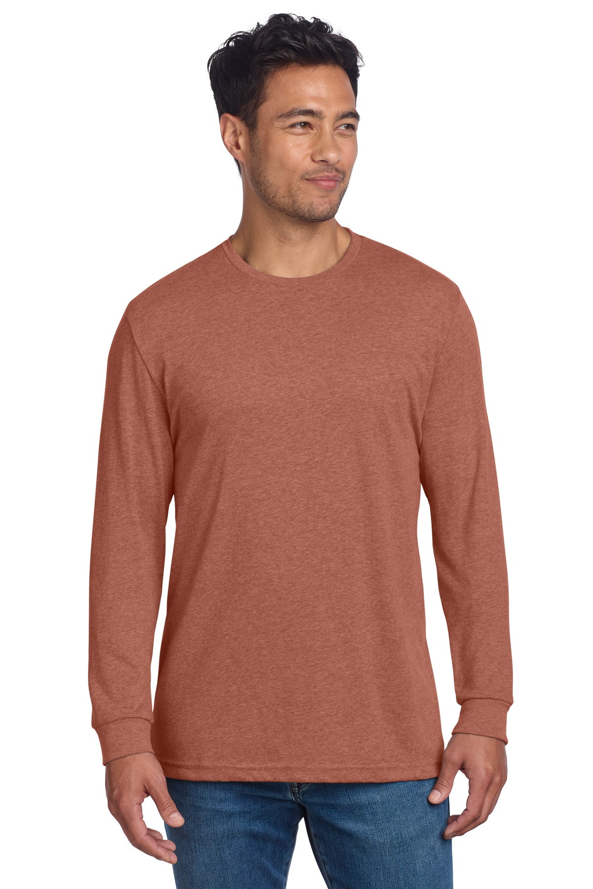 Next Level Apparel Adult CVC Long Sleeve Tee NL6211 - Heather Redwood