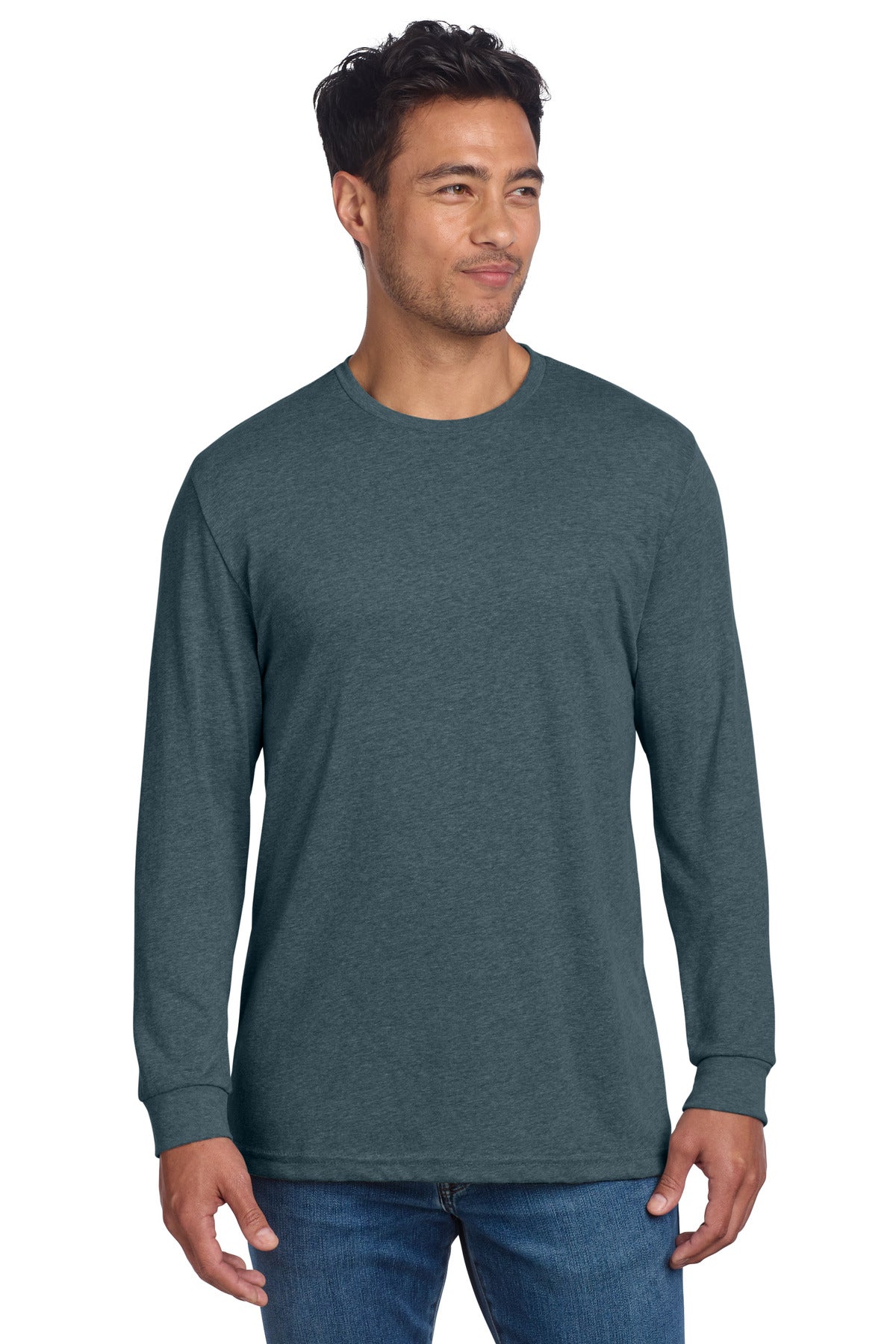 Next Level Apparel Adult CVC Long Sleeve Tee NL6211 - Indigo