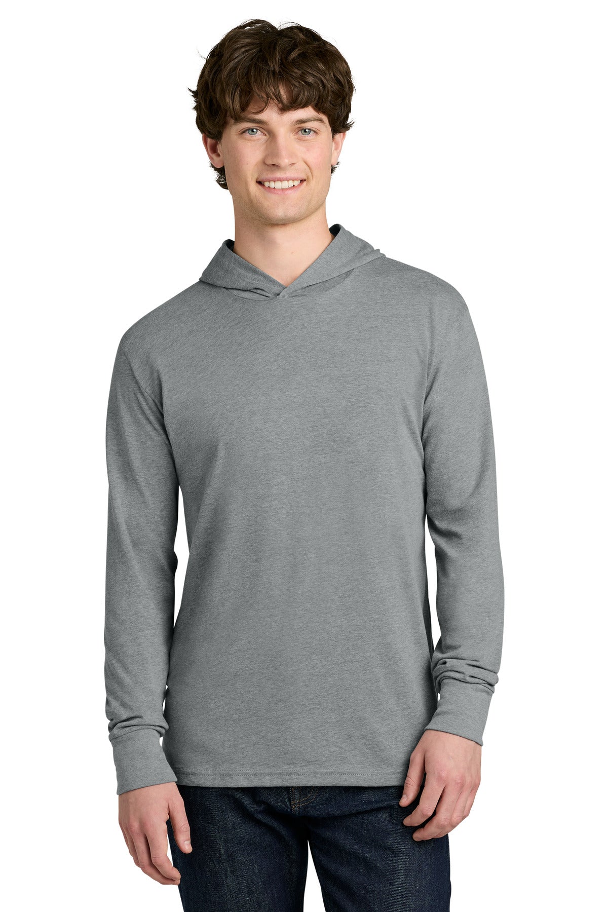 Next Level Apparel CVC Long Sleeve Hoodie NL6221 - Dark Heather Gray