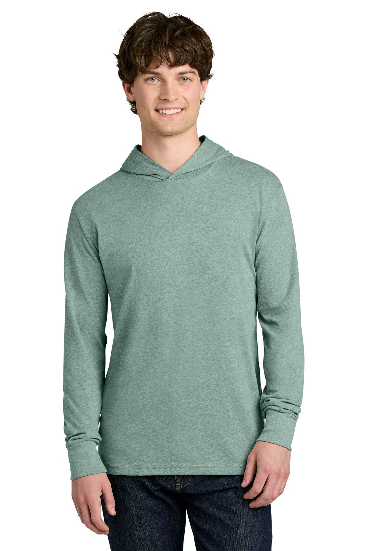 Next Level Apparel CVC Long Sleeve Hoodie NL6221 - Heather Seafoam