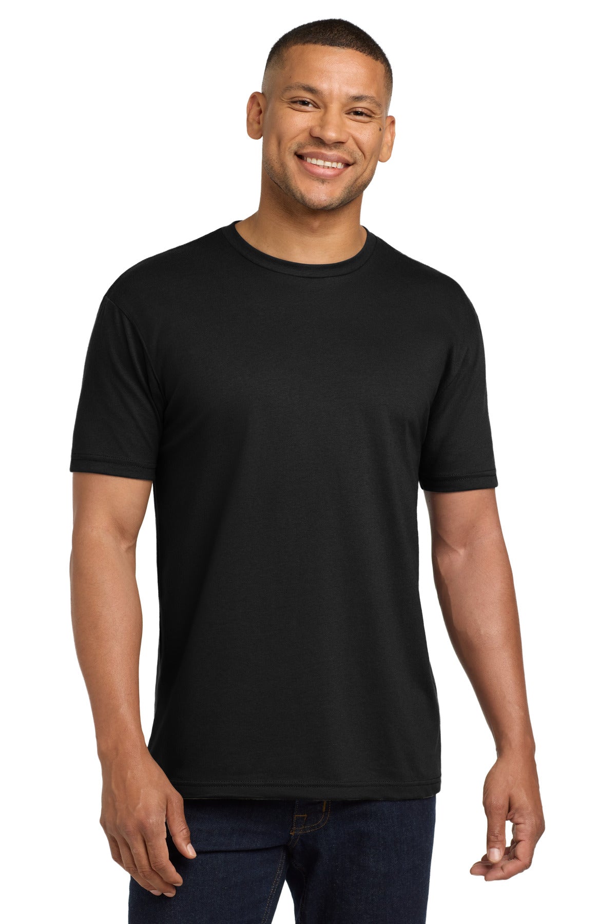 Next Level Apparel  Adult CVC Sueded Tee. NL6410 - Black