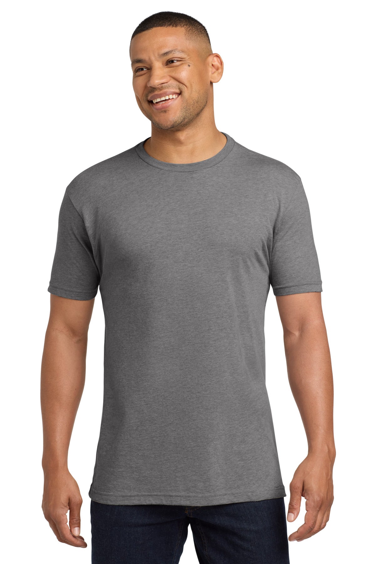 Next Level Apparel  Adult CVC Sueded Tee. NL6410 - Dark Heather Gray