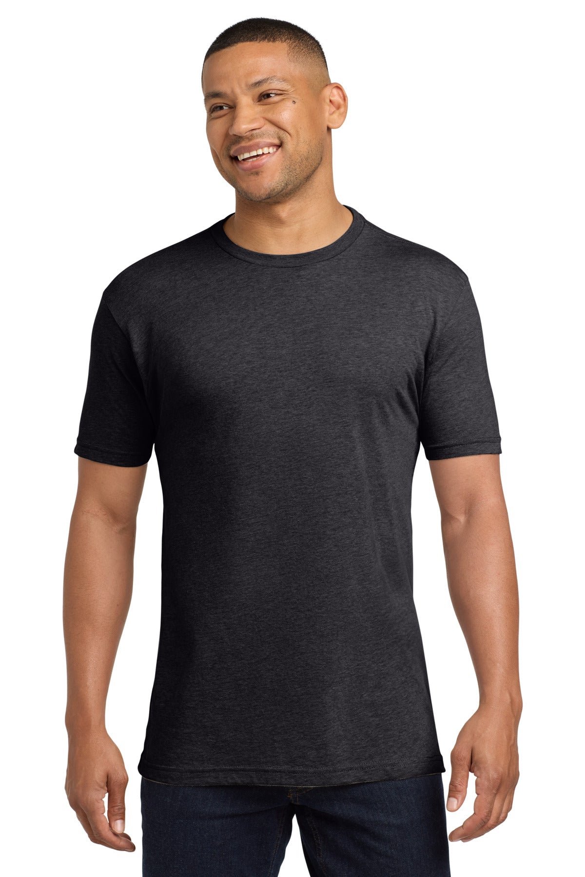 Next Level Apparel  Adult CVC Sueded Tee. NL6410 - Heather Charcoal