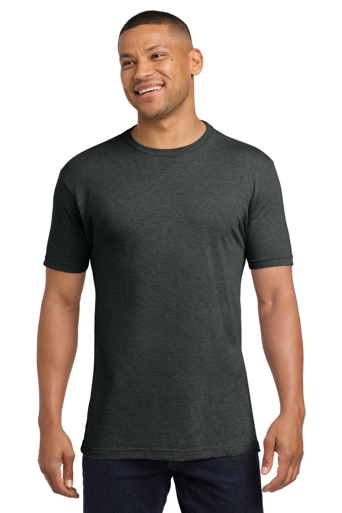 Next Level Apparel  Adult CVC Sueded Tee. NL6410 - Heather Metal