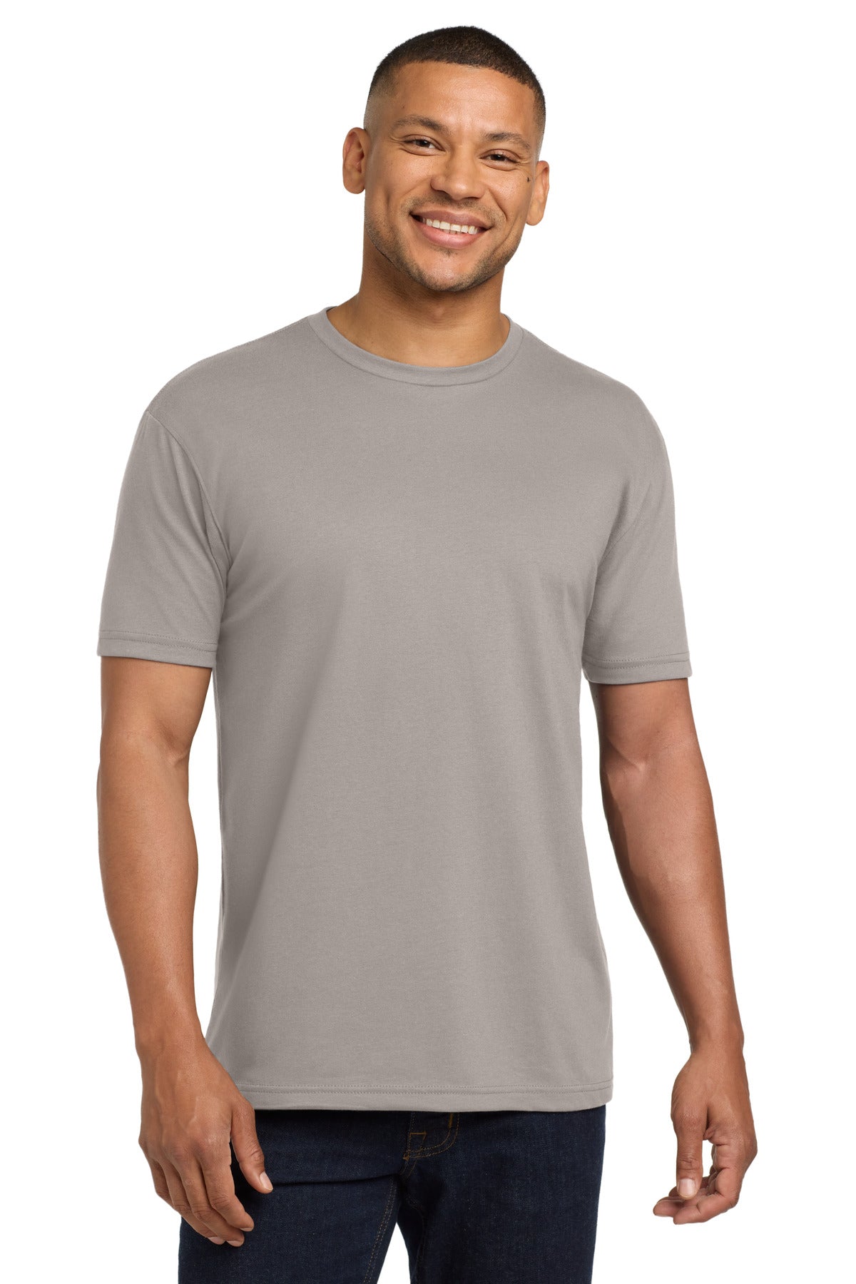 Next Level Apparel  Adult CVC Sueded Tee. NL6410 - Light Gray