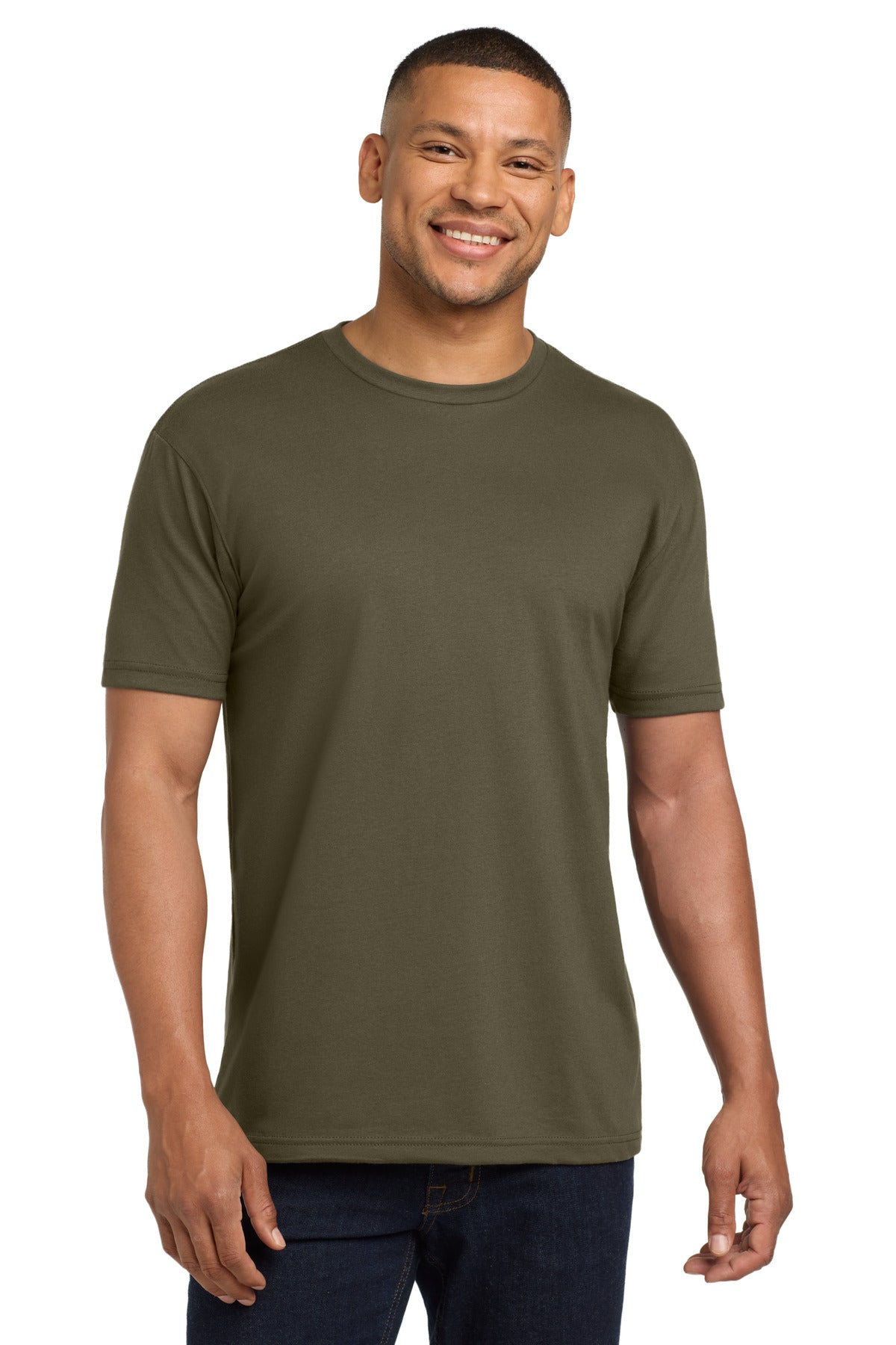 Next Level Apparel  Adult CVC Sueded Tee. NL6410 - Military Green