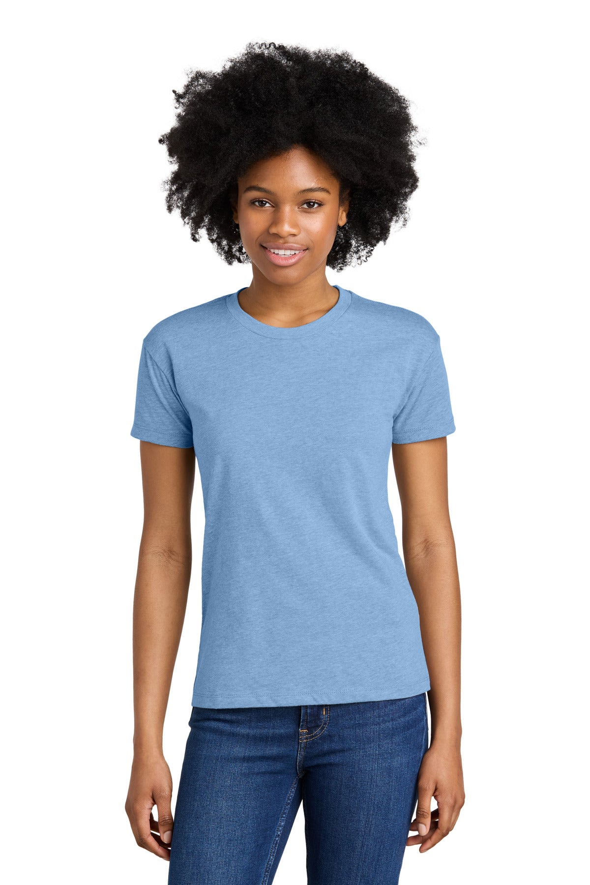 Next Level Apparel Women's CVC Relaxed Tee NL6600 - Heather Columbia Blue
