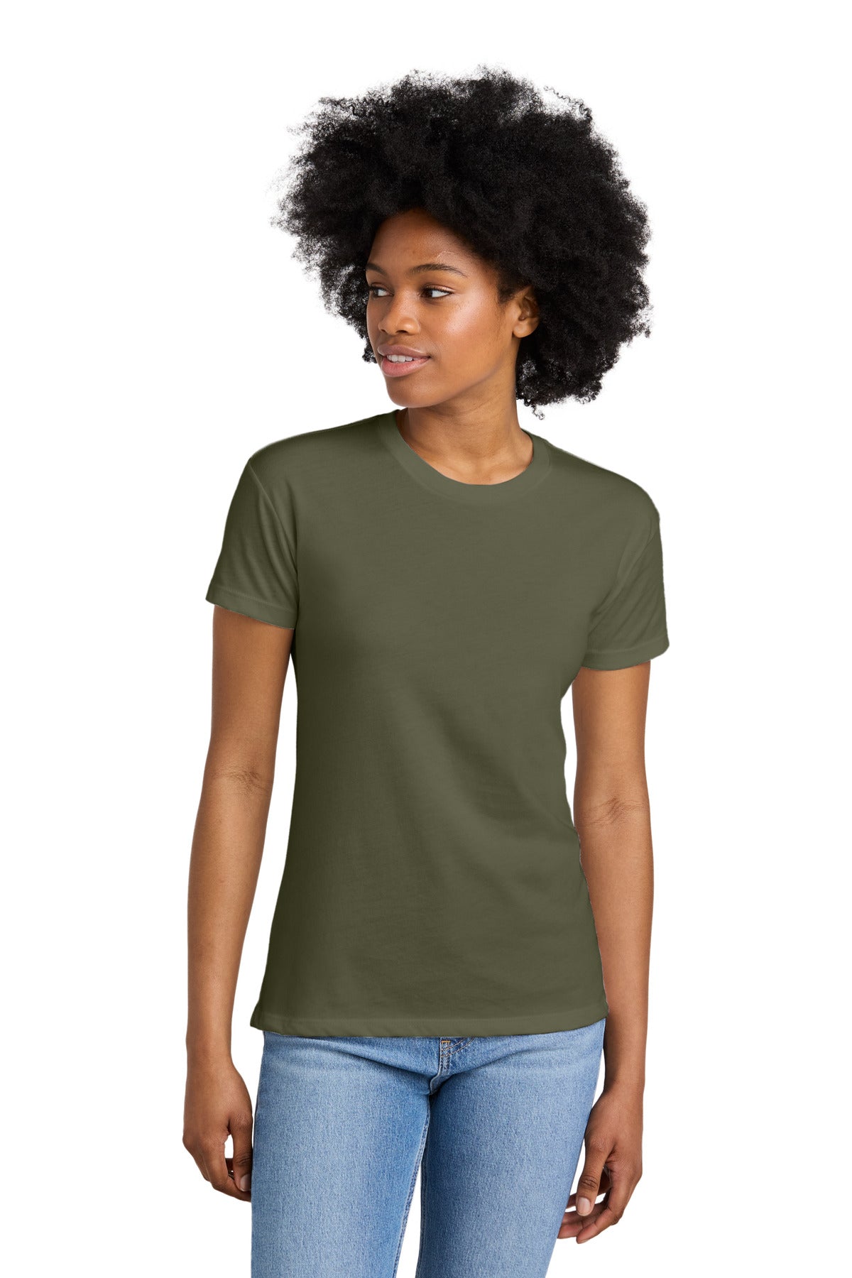 Next Level Apparel Women's CVC Relaxed Tee NL6600 - Military Green