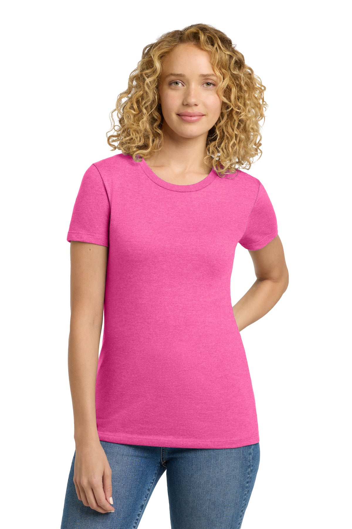 Next Level Apparel  Women's CVC Tee. NL6610 - Hot Pink