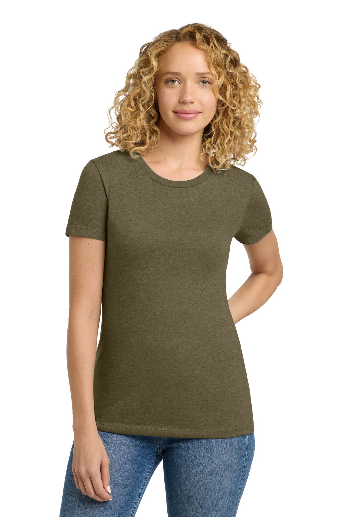 Next Level Apparel  Women's CVC Tee. NL6610 - Military Green