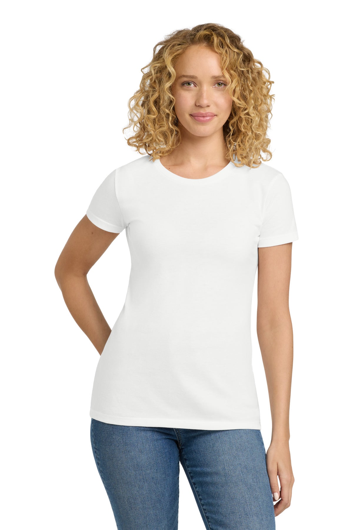 Next Level Apparel  Women's CVC Tee. NL6610 - White