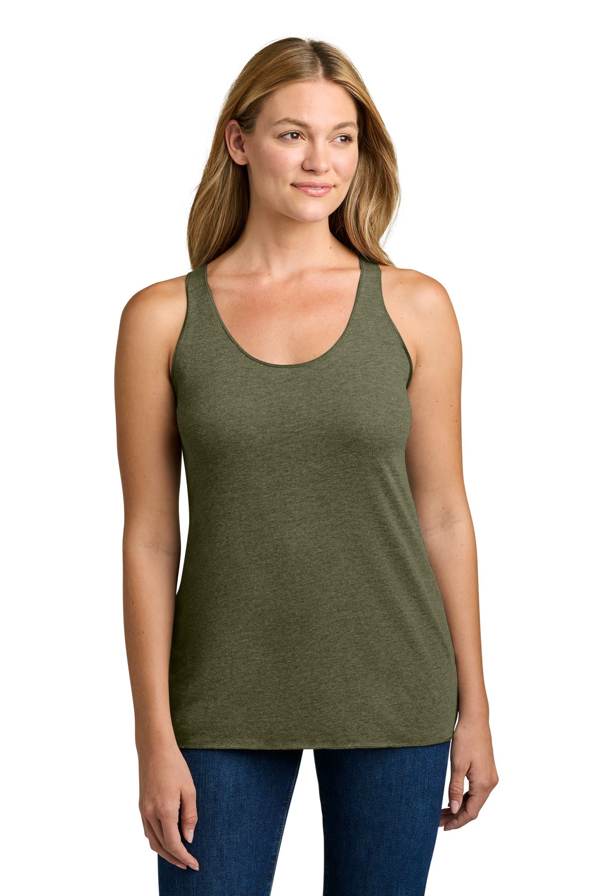 Next Level Apparel  Women's Tri-Blend Racerback Tank. NL6733 - Military Green
