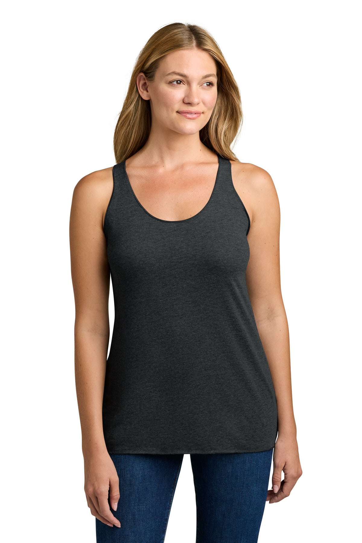 Next Level Apparel  Women's Tri-Blend Racerback Tank. NL6733 - Vintage Black