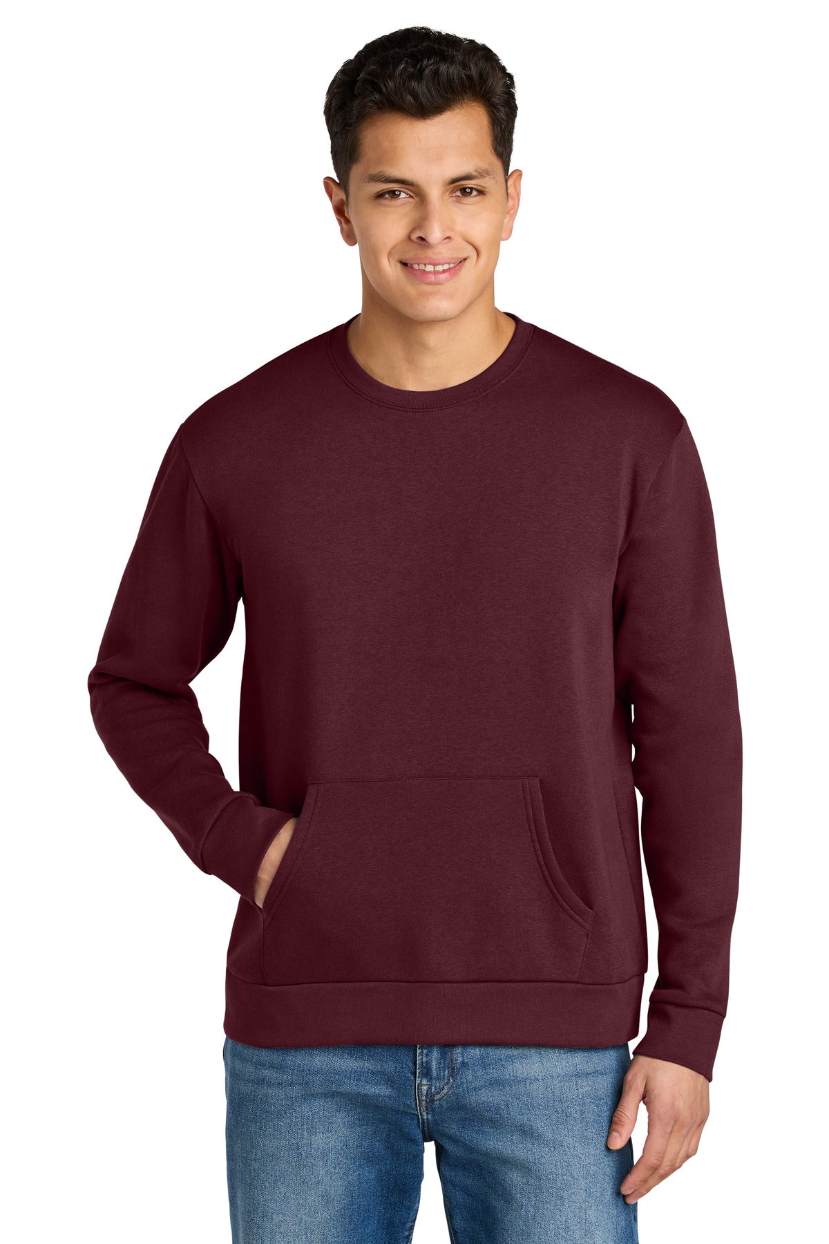 Next Level Apparel Santa Barbara Pocket Sweatshirt NL9001 - Maroon