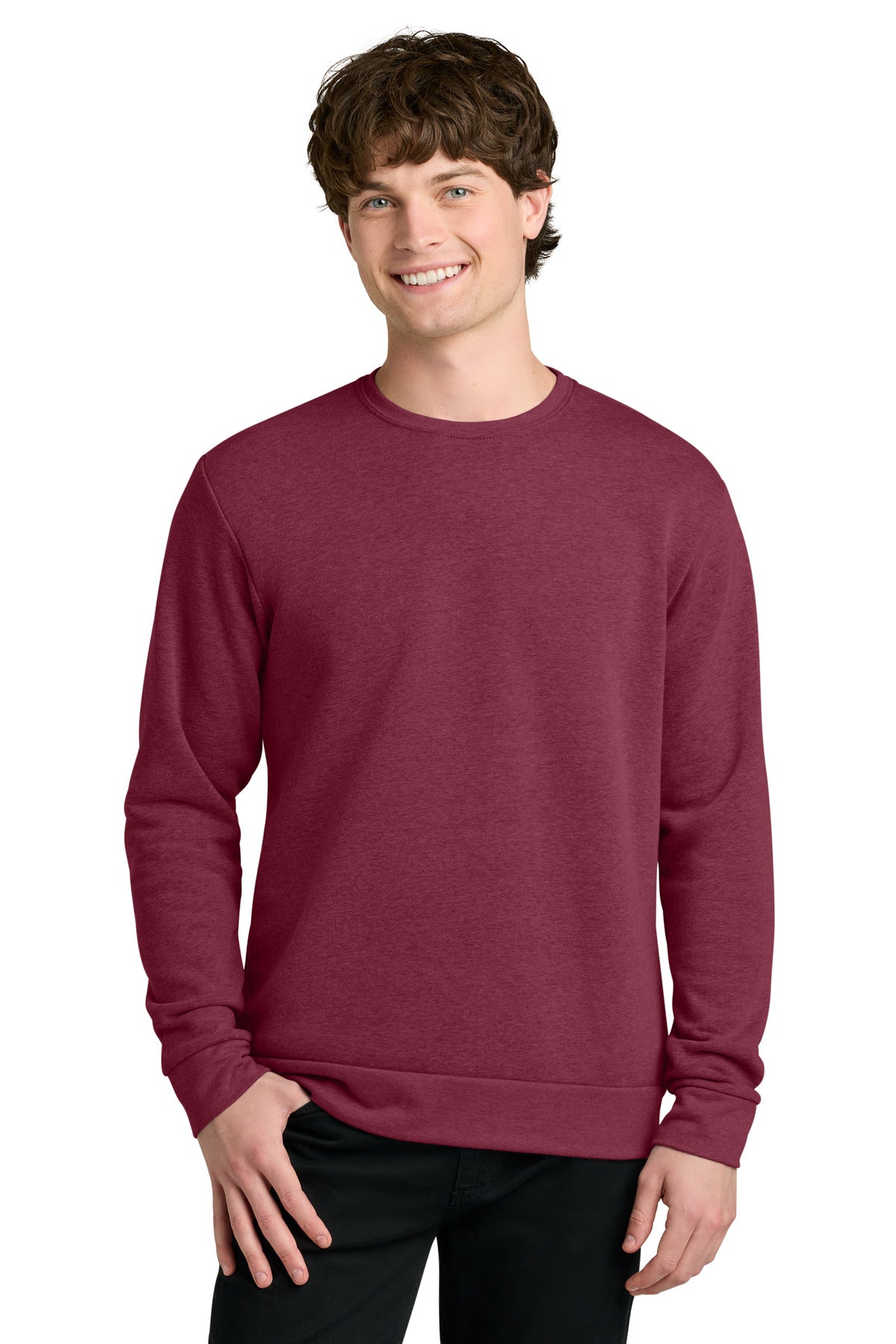 Next Level Apparel Adult Malibu Crewneck Sweatshirt NL9002 - Heather Cardinal