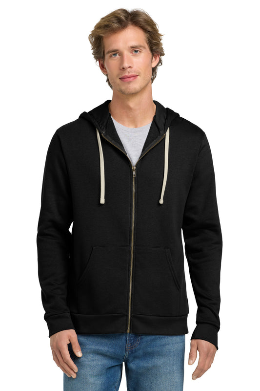 Next Level Apparel Adult Santa Barbara Zip Hoodie. NL9602 - Black