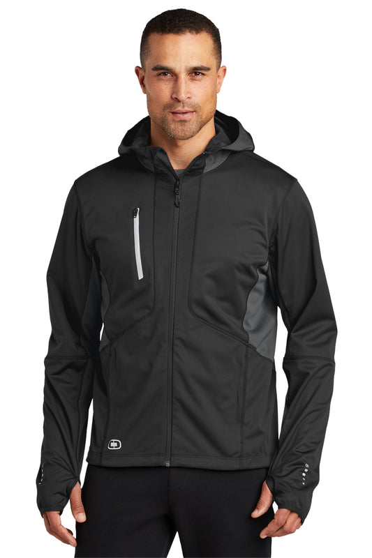 OGIO Pivot Soft Shell. OE721 - Blacktop/ Gear Grey