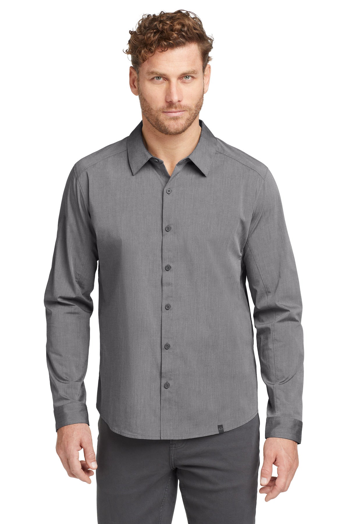 OGIO  Commuter Woven Shirt. OG1002 - Gear Grey Heather