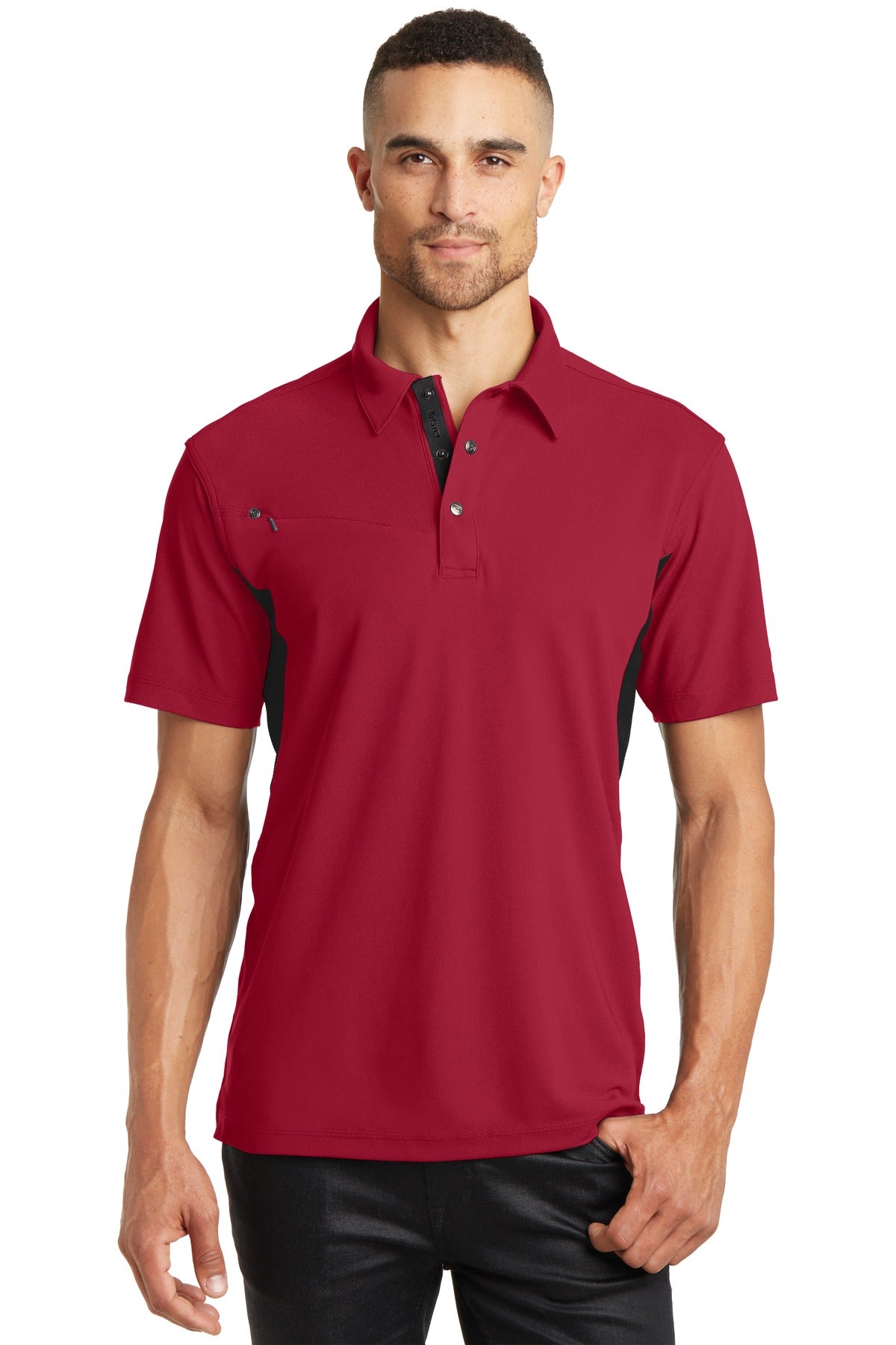 OGIO - Accelerator Polo. OG102 - Signal Red/ Blacktop