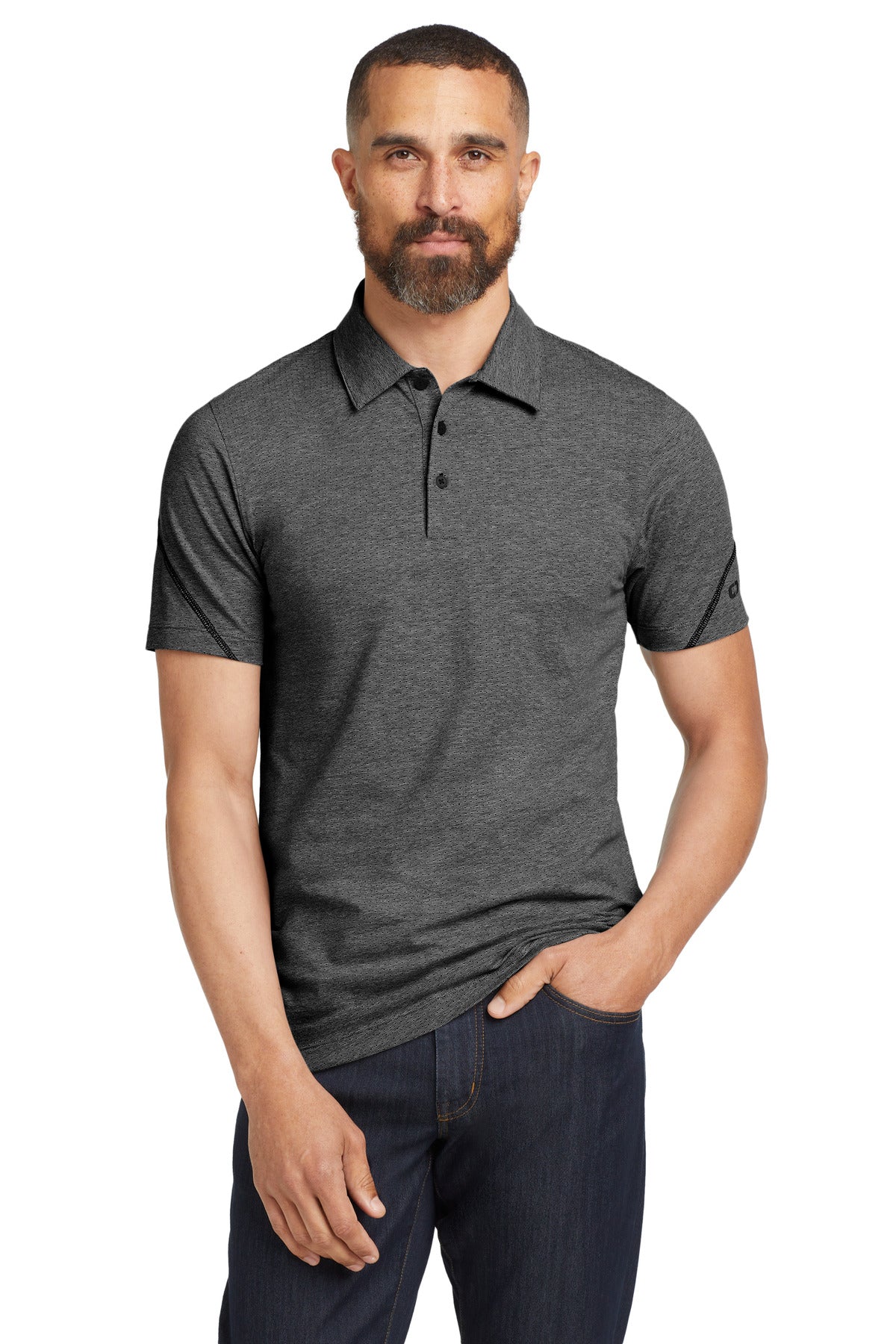 OGIO  Tread Polo. OG135 - Blacktop Heather