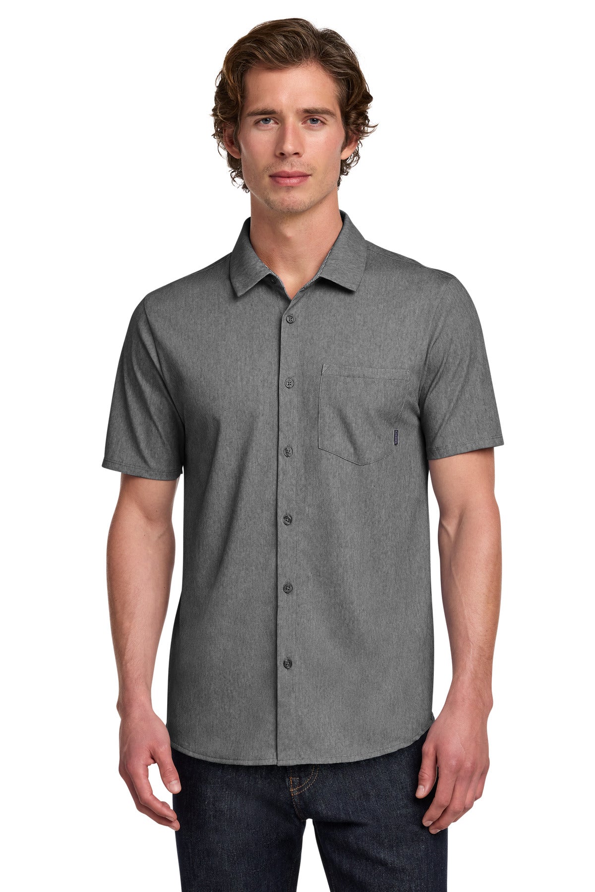 OGIO Extend Short Sleeve Button-Up OG160 - Blacktop Heather