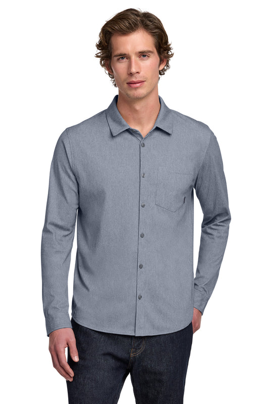 OGIO Extend Long Sleeve Button-Up OG161 - Deep Blue Heather