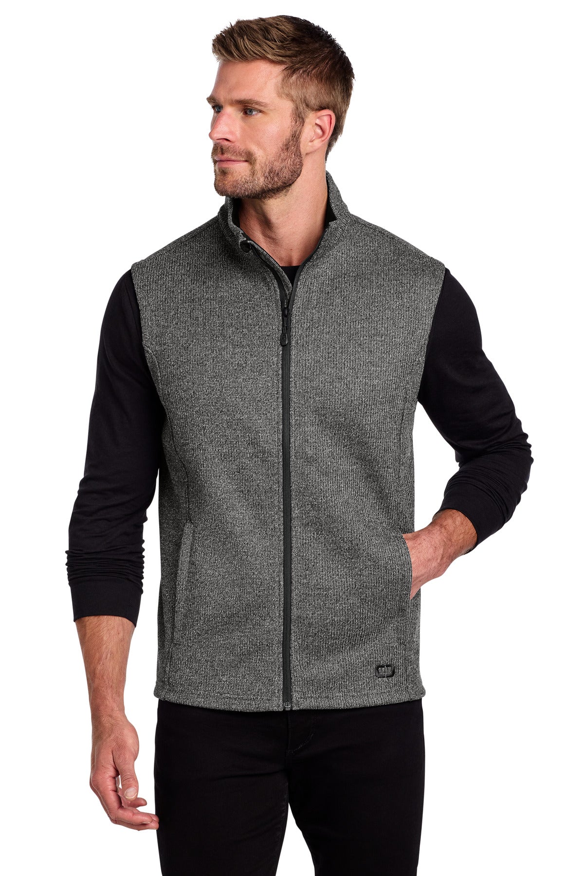 OGIO Grit Fleece Vest OG730 - Diesel Grey Heather