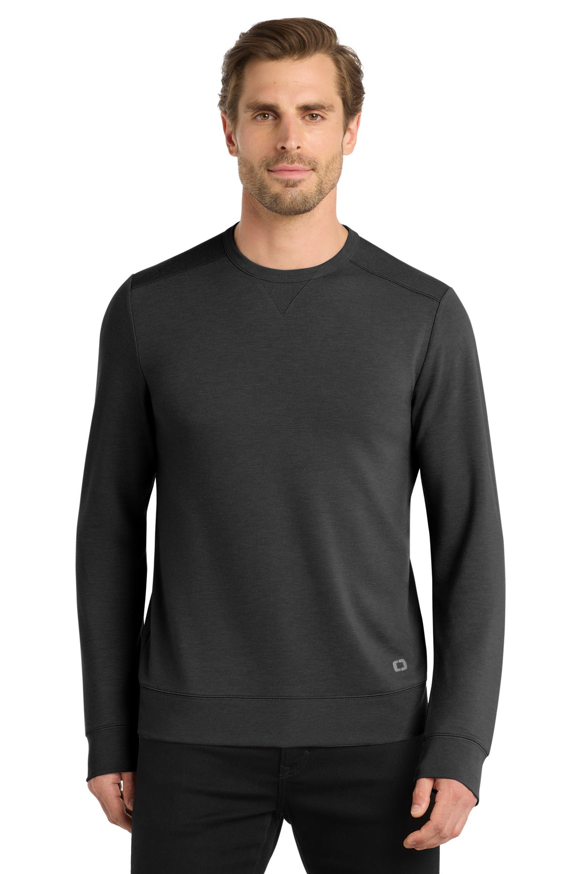OGIO Luuma Flex Long Sleeve Crew OG825 - Tarmac Grey Heather