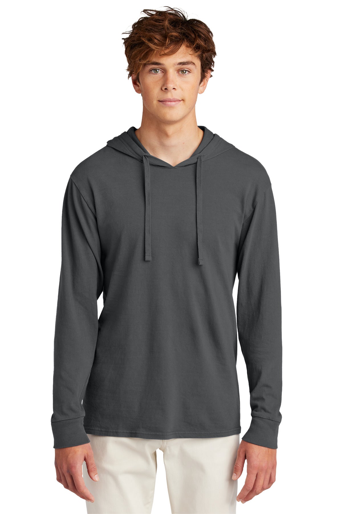 Port & Co Beach Wash Garment-Dyed Pullover Hooded Tee PC099H - Coal