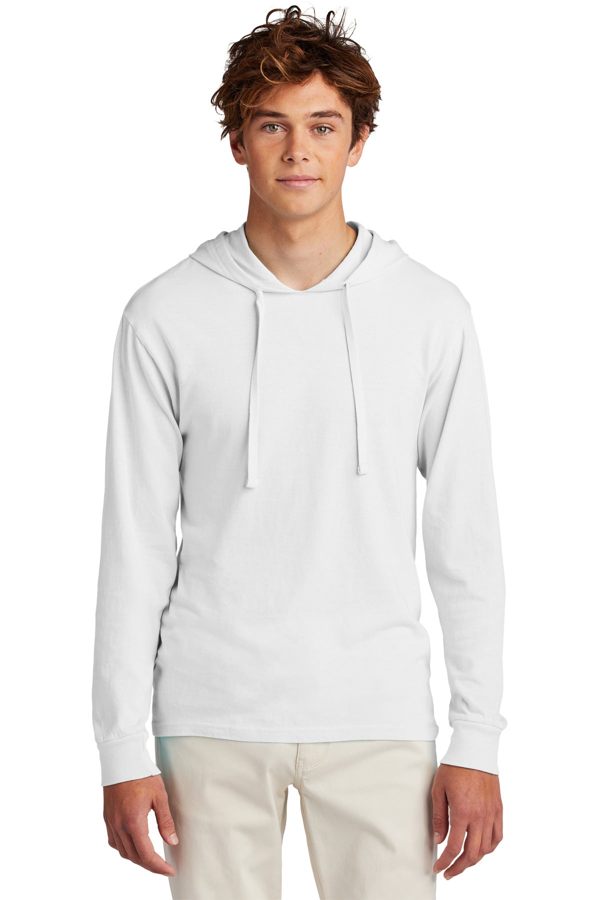 Port & Co Beach Wash Garment-Dyed Pullover Hooded Tee PC099H - White