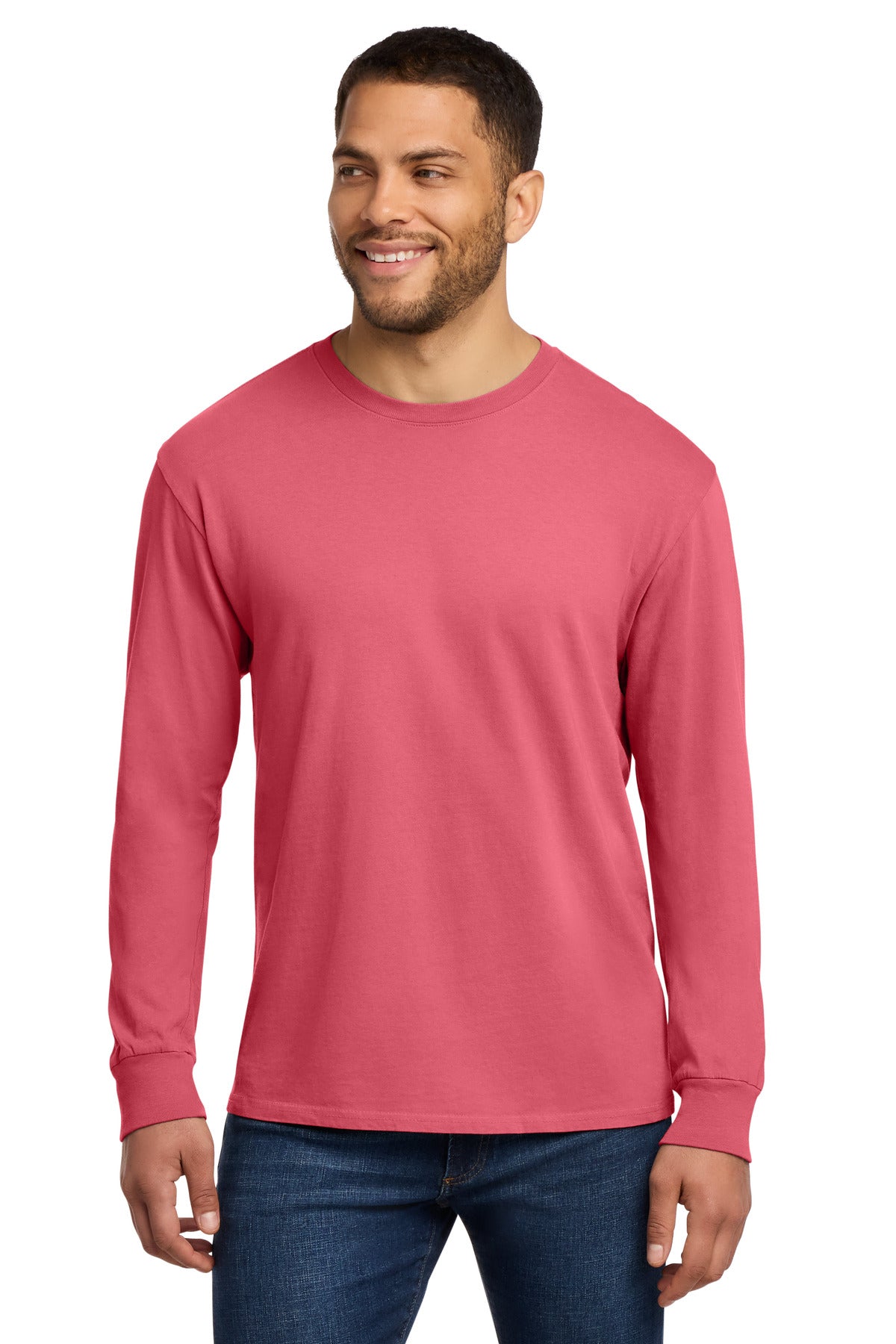 Port & Co Beach Wash Garment-Dyed Long Sleeve Tee PC099LS - Fruit Punch