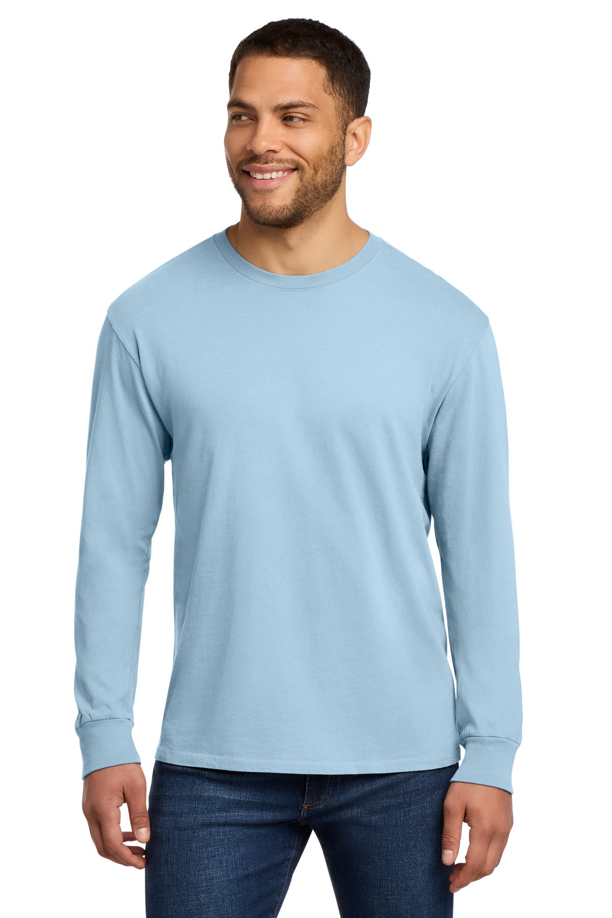 Port & Co Beach Wash Garment-Dyed Long Sleeve Tee PC099LS - Glacier