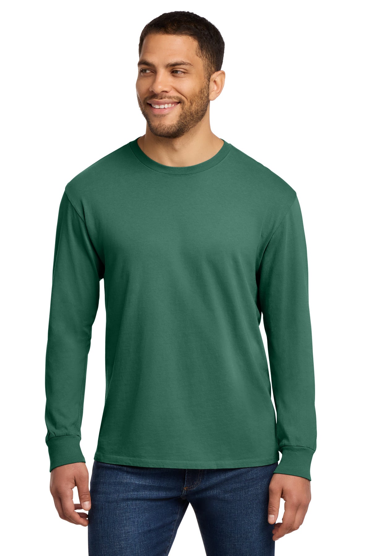 Port & Co Beach Wash Garment-Dyed Long Sleeve Tee PC099LS - Nordic Green
