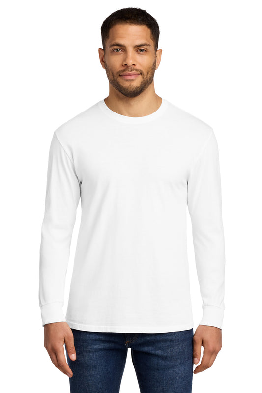Port & Co Beach Wash Garment-Dyed Long Sleeve Tee PC099LS - White