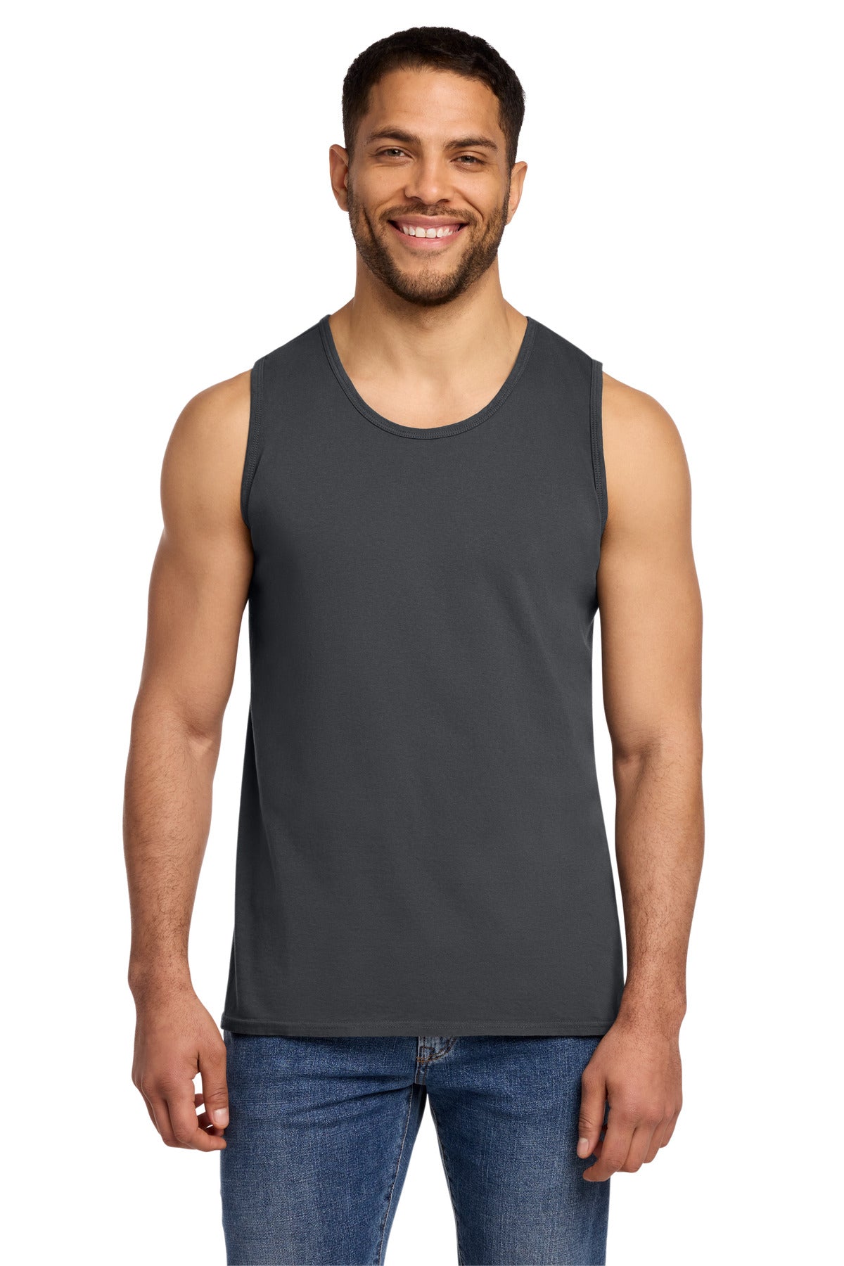 Port & Co Beach Wash Garment-Dyed Tank.  PC099TT - Coal