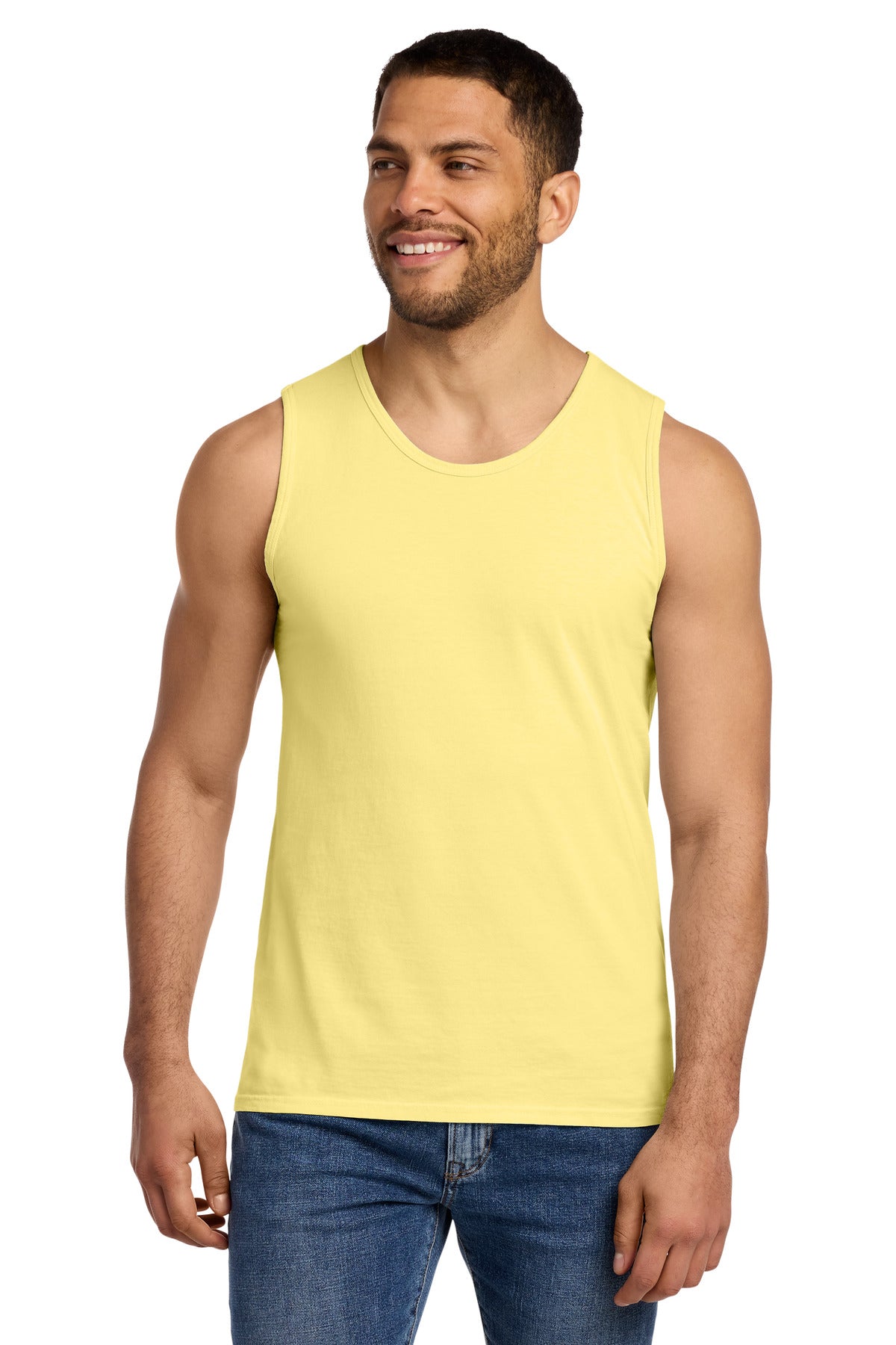 Port & Co Beach Wash Garment-Dyed Tank.  PC099TT - Popcorn