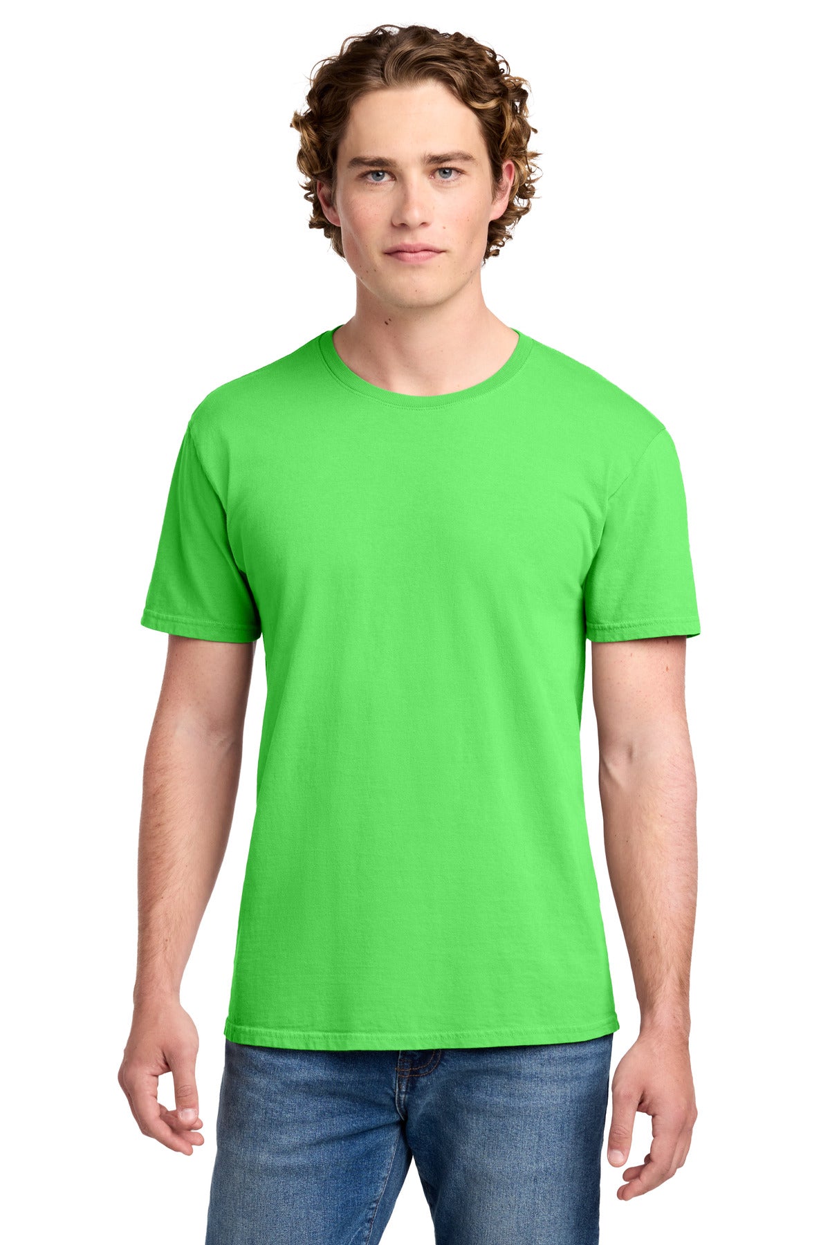 Port & Co Beach Wash Garment-Dyed Tee. PC099 - Neon Green