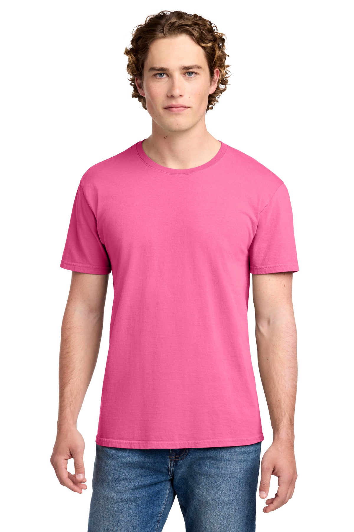 Port & Co Beach Wash Garment-Dyed Tee. PC099 - Neon Pink