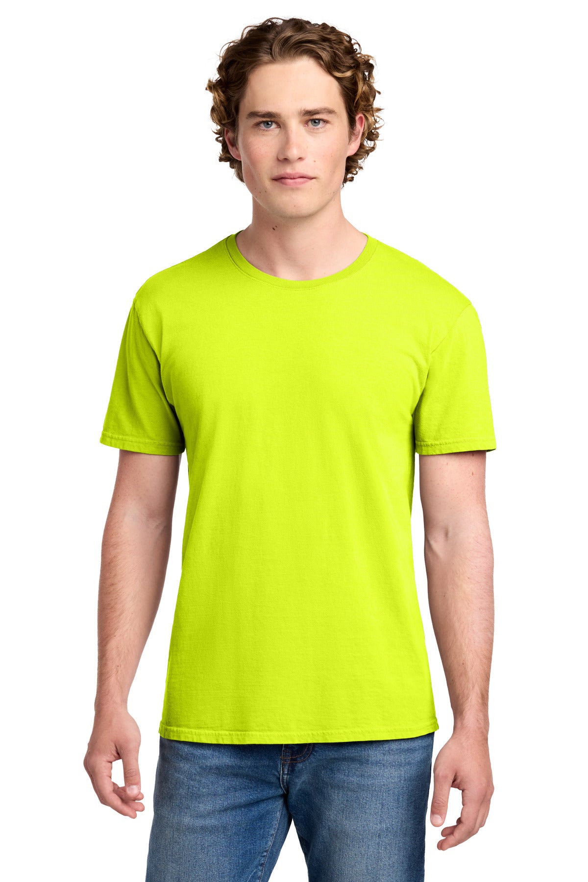 Port & Co Beach Wash Garment-Dyed Tee. PC099 - Neon Yellow