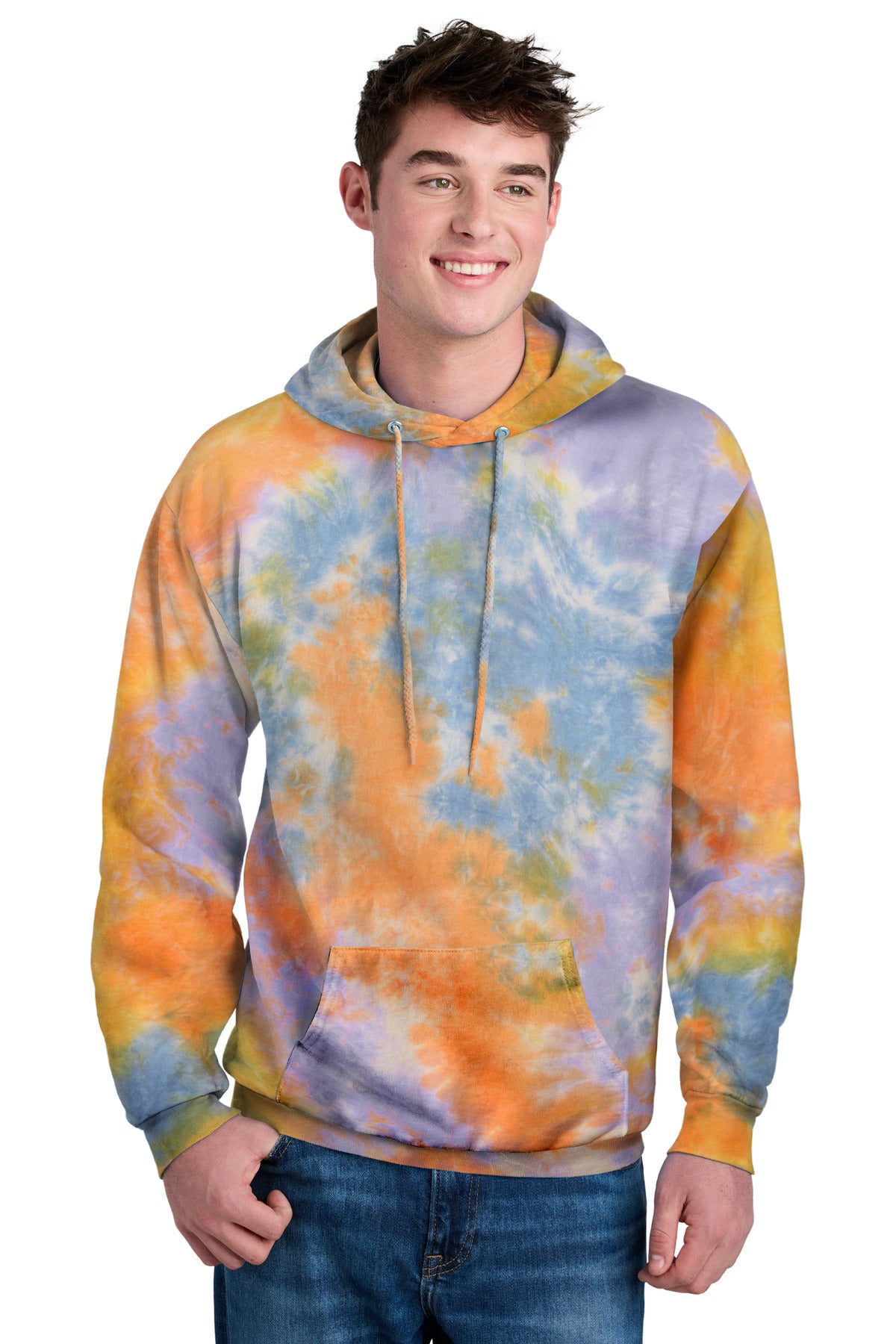 Port & Co Crystal Tie-Dye Pullover Hoodie PC144 - Sherbet Colorburst