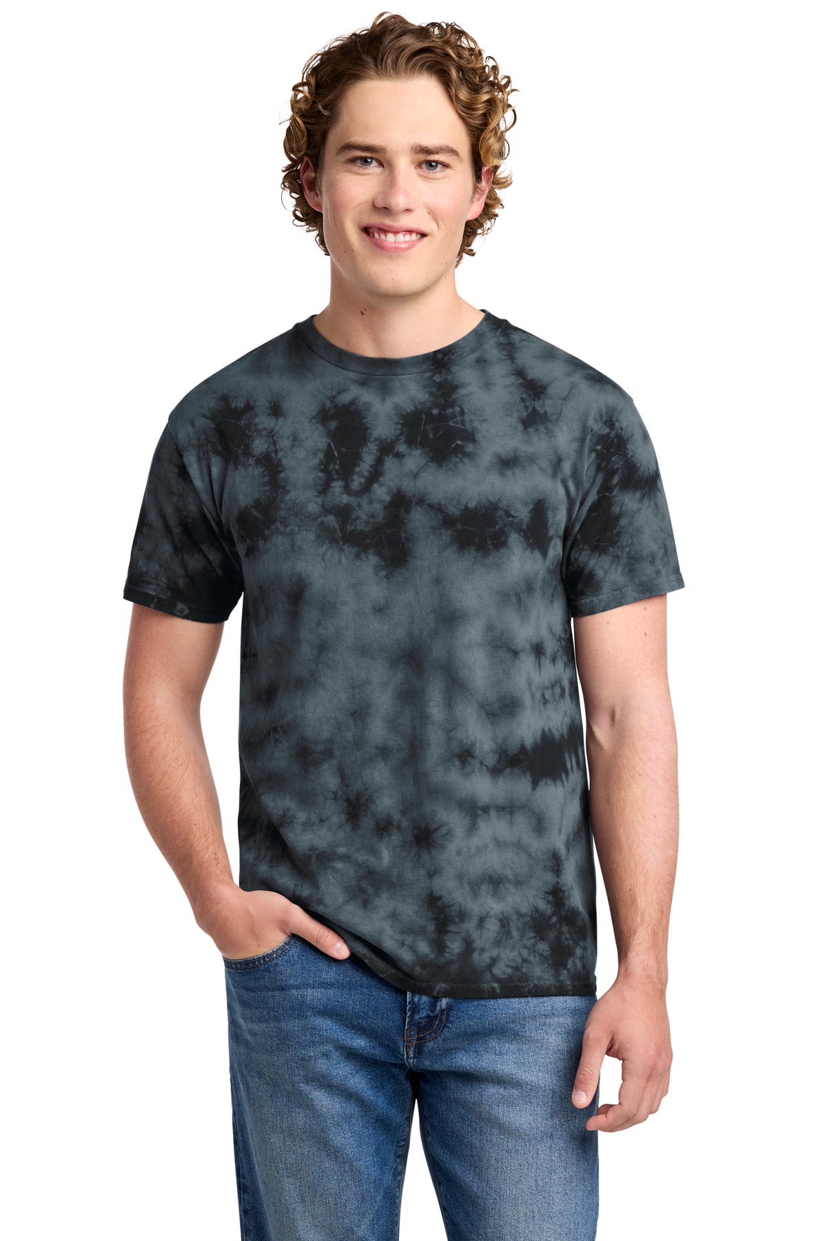 Port & Co Crystal Tie-Dye Tee PC145 - Black