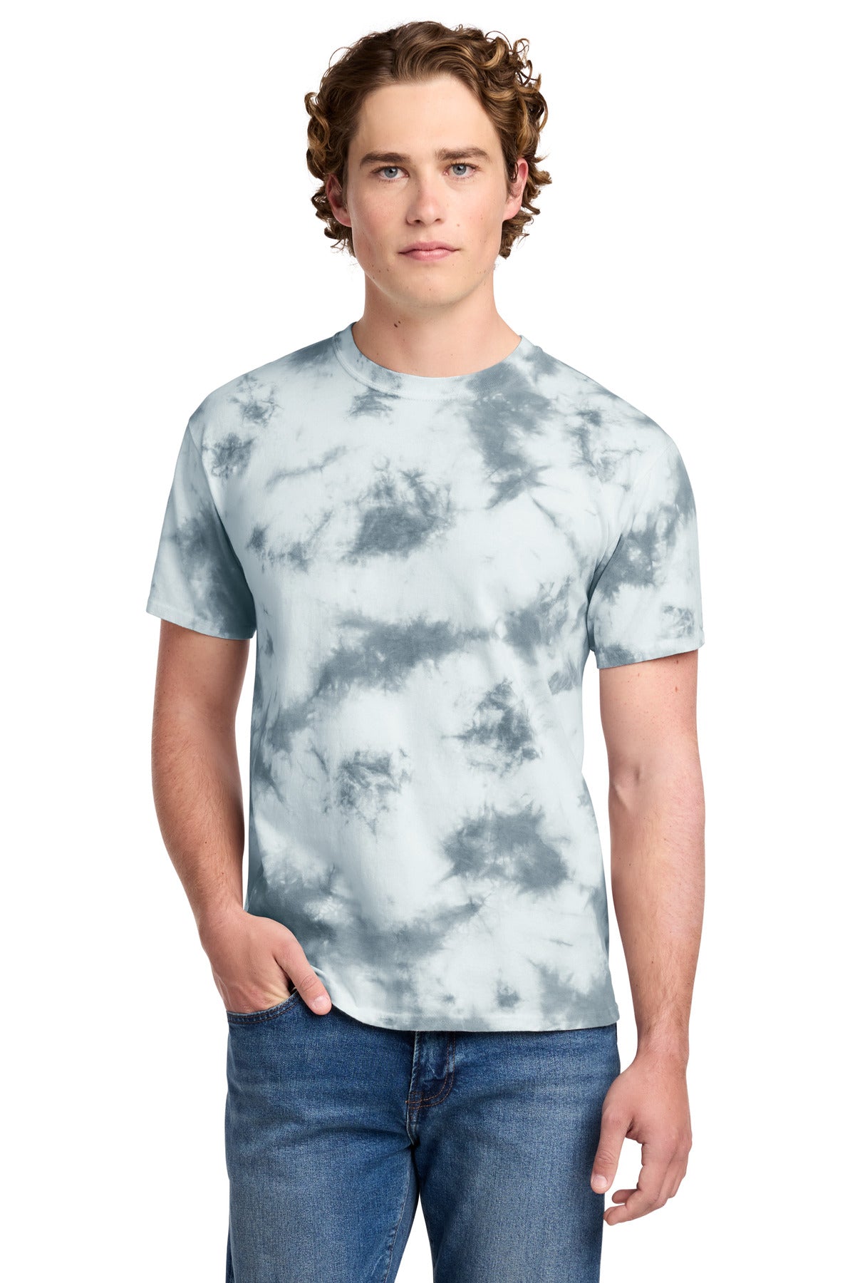 Port & Co Crystal Tie-Dye Tee PC145 - Grey