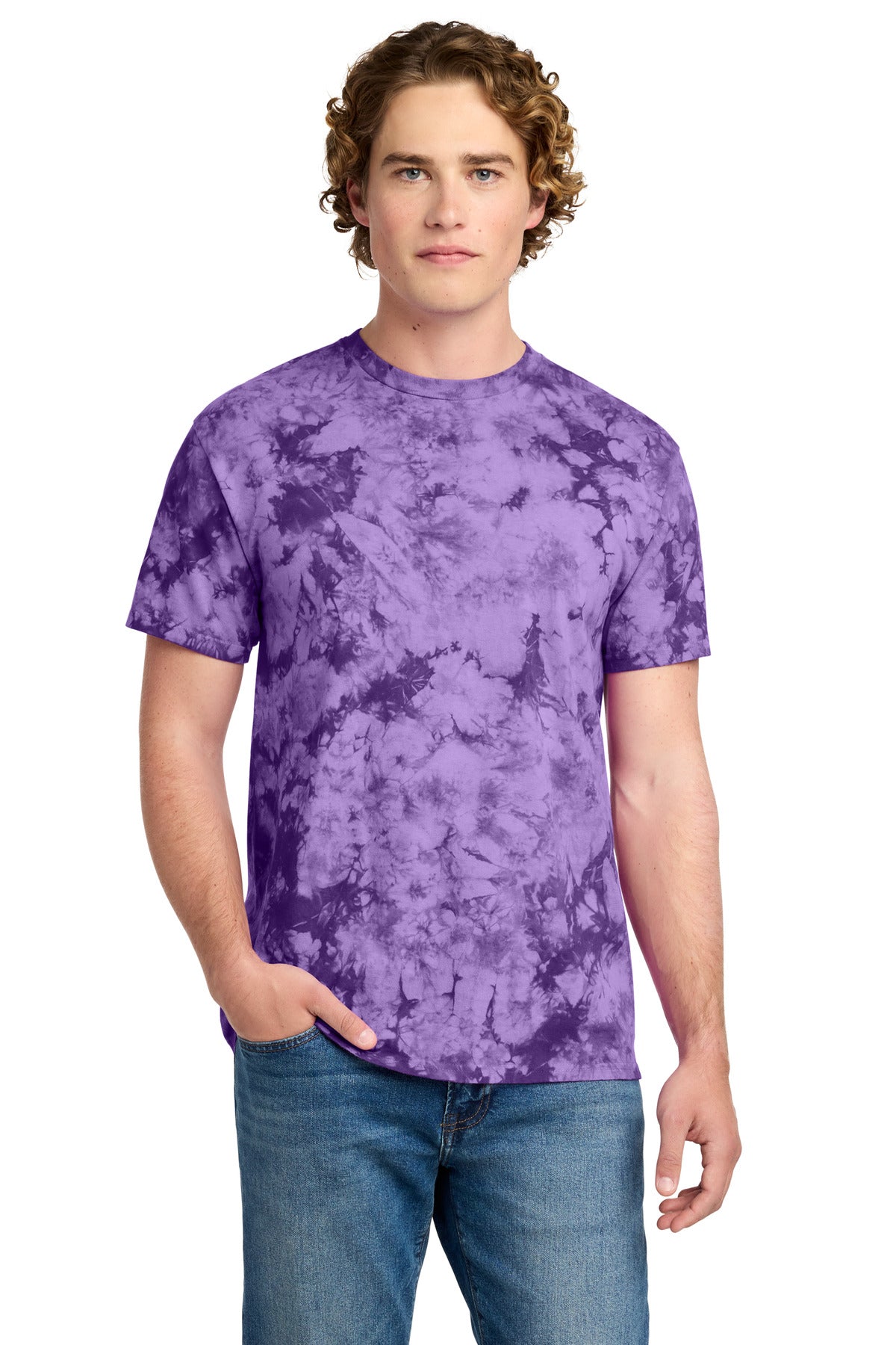 Port & Co Crystal Tie-Dye Tee PC145 - Purple