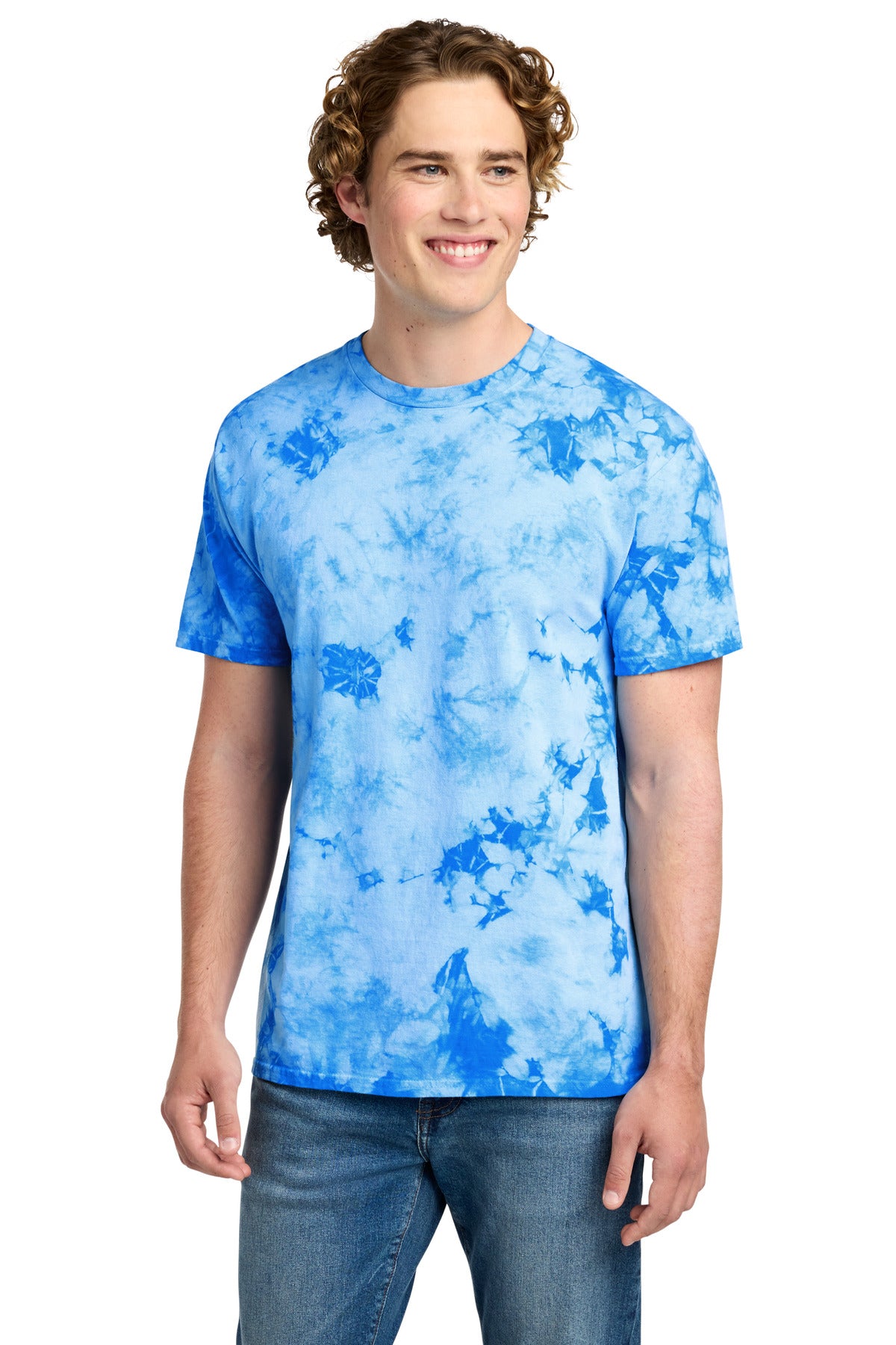 Port & Co Crystal Tie-Dye Tee PC145 - Sky Blue