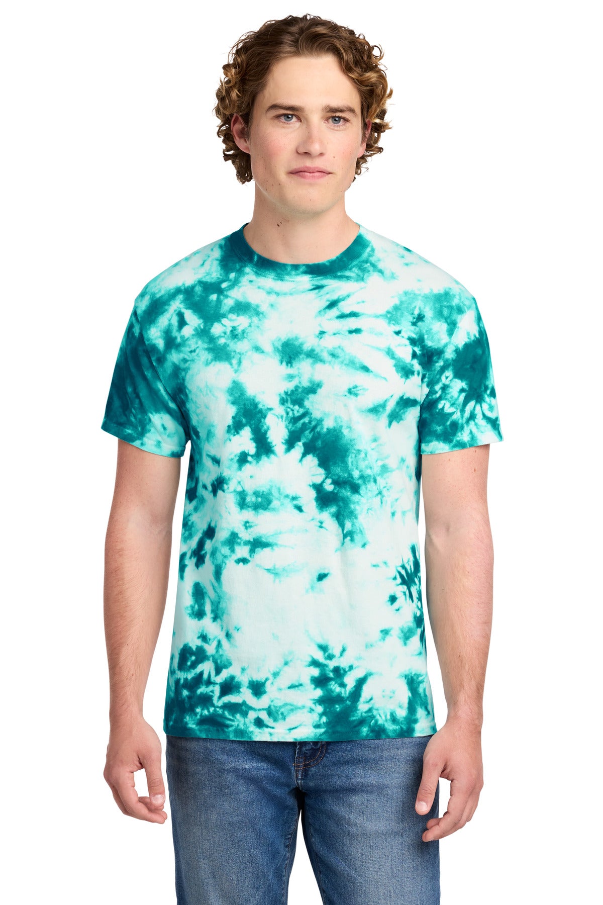 Port & Co Crystal Tie-Dye Tee PC145 - Teal