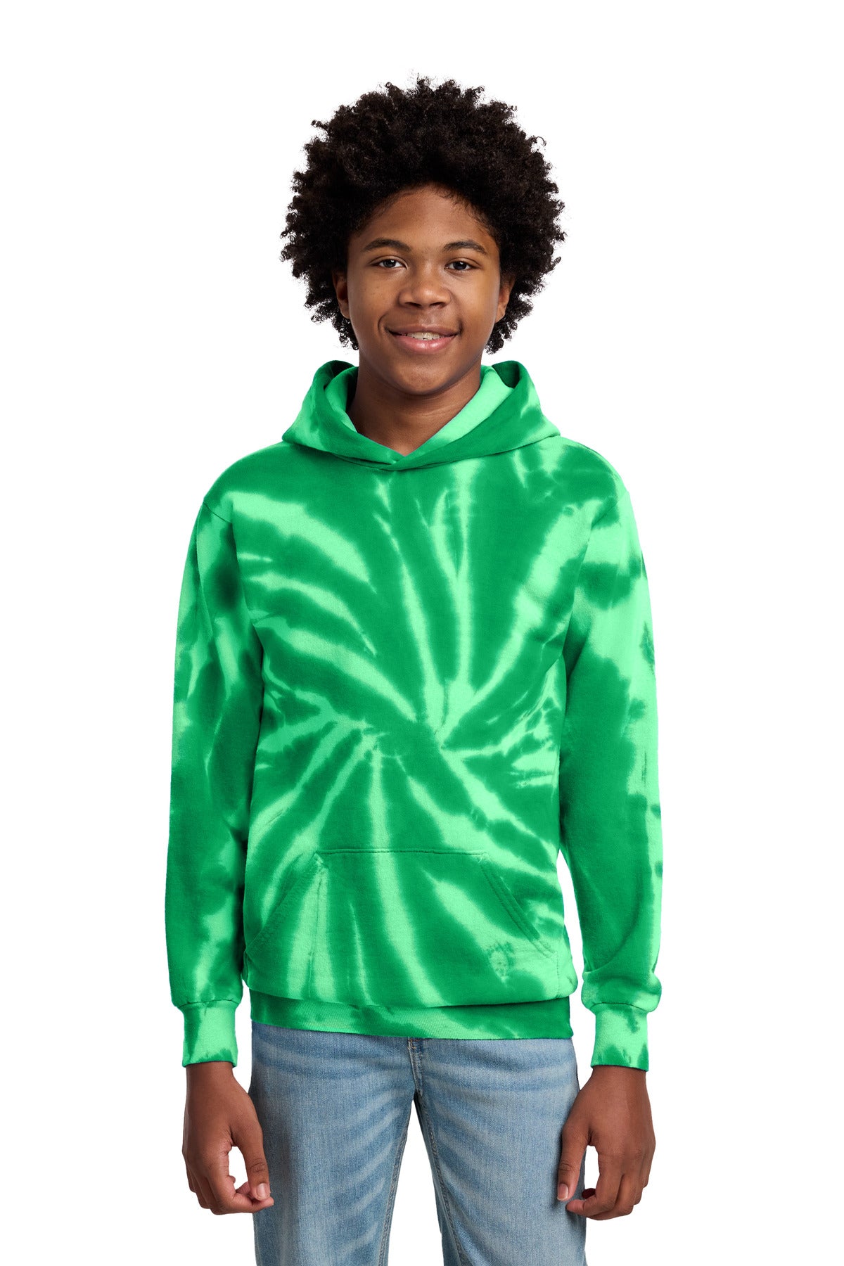 Port & Co Youth Tie-Dye Pullover Hooded Sweatshirt
